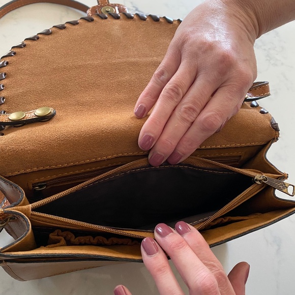 Patricia Nash - Brown Leather Lanza Crossbody Bag - BRAND NEW - Picture 6 of 16